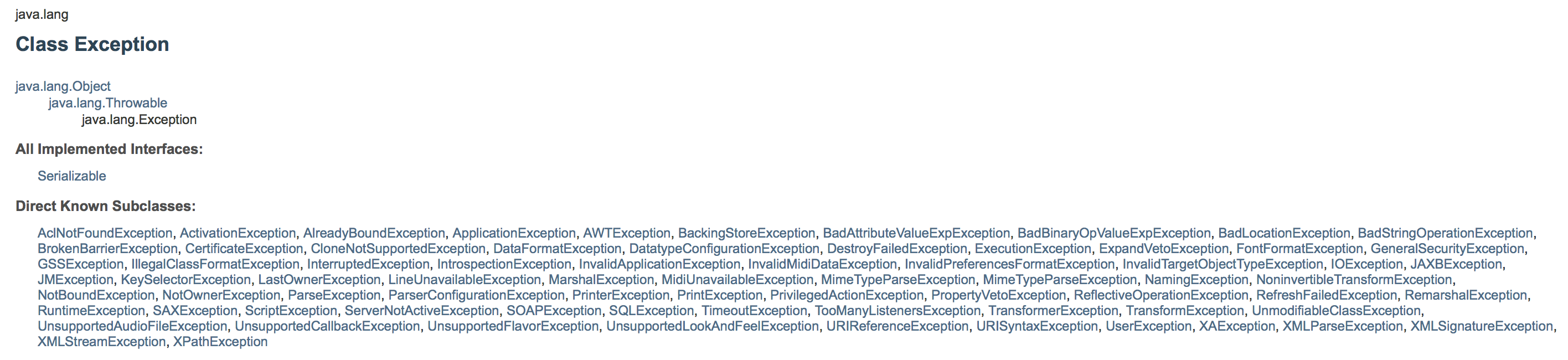 exception